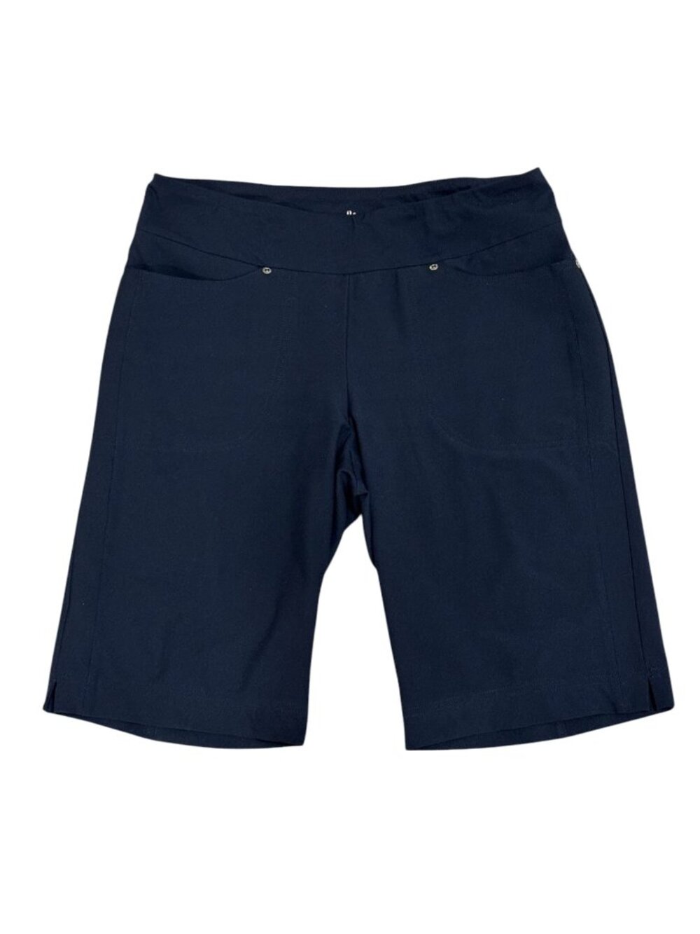 Tail Women's Pull On Shorts Navy Blue Golf Size 12 Bermuda Stretch Pockets